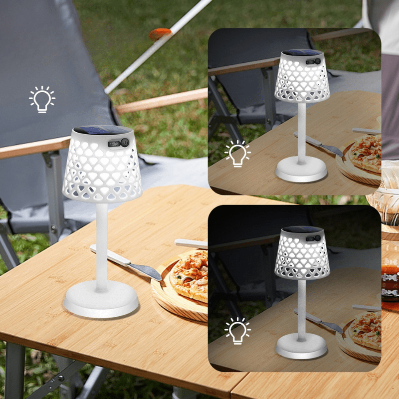 Flexona Solar Tischleuchte Flexibel | Für Innen & Außen | USB & Solarladung | Warm- & Kaltweiß