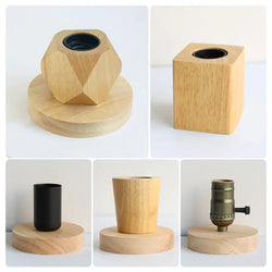 Holvía Tischlampe aus Holz | Kompaktes Design | Ideal für Schreibtisch & Nachttisch | In 4 Farben erhältlich