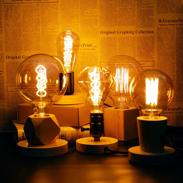 Holvía Tischlampe aus Holz | Kompaktes Design | Ideal für Schreibtisch & Nachttisch | In 4 Farben erhältlich