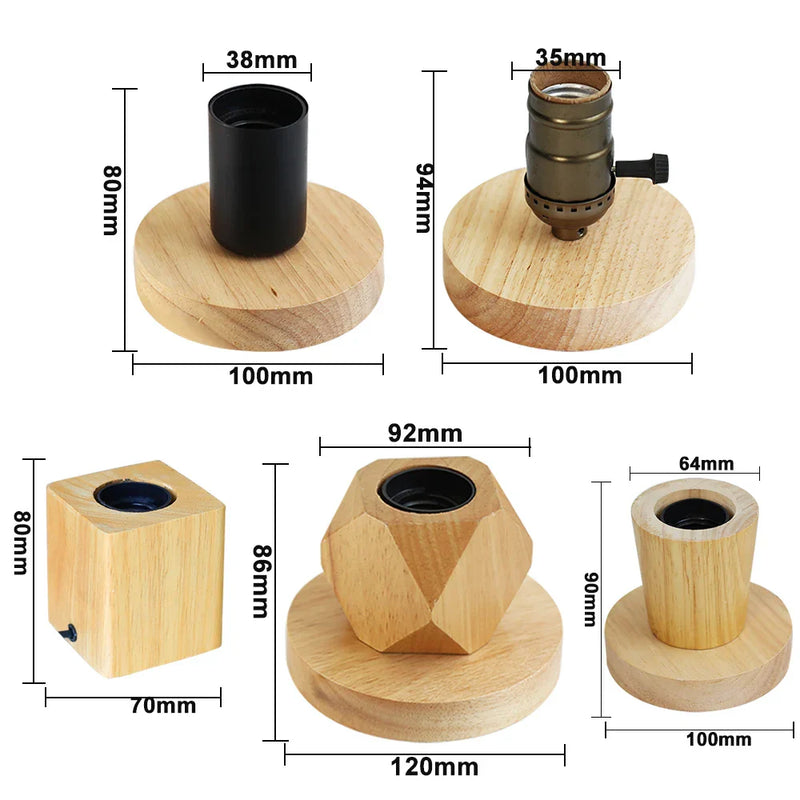 Holvía Tischlampe aus Holz | Kompaktes Design | Ideal für Schreibtisch & Nachttisch | In 4 Farben erhältlich