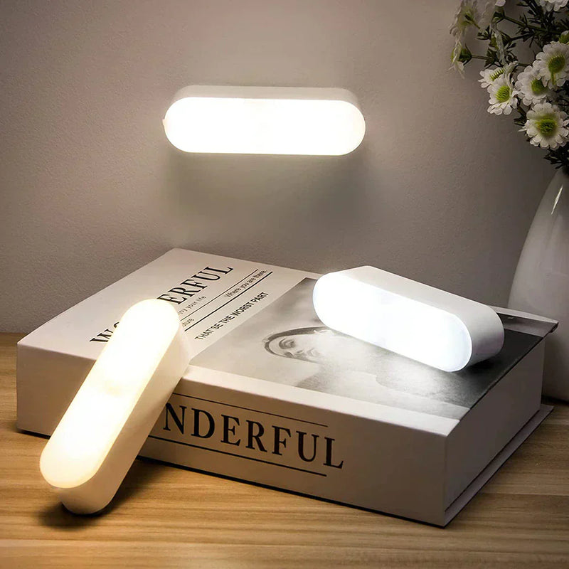 Lumavo LED Wandleuchte mit Bewegungsmelder | Kabellos & Wiederaufladbar | Sicherheit im Dunkeln | 14 cm