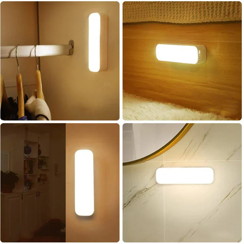 Lumavo LED Wandleuchte mit Bewegungsmelder | Kabellos & Wiederaufladbar | Sicherheit im Dunkeln | 14 cm