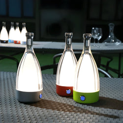 Vinalume LED Tischlampe Weinflaschen-Design | Wiederaufladbar & Kabellos | Warmweiß 3500K | Touch-Steuerung