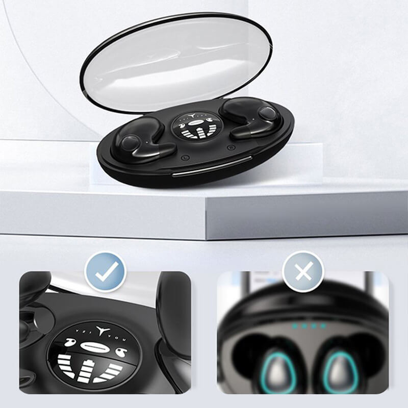 SomnioBuds Schlafkopfhörer | Ultradünn & Ergonomisch | Noise Cancelling | IPX5 Wasserdicht & 24h Akku