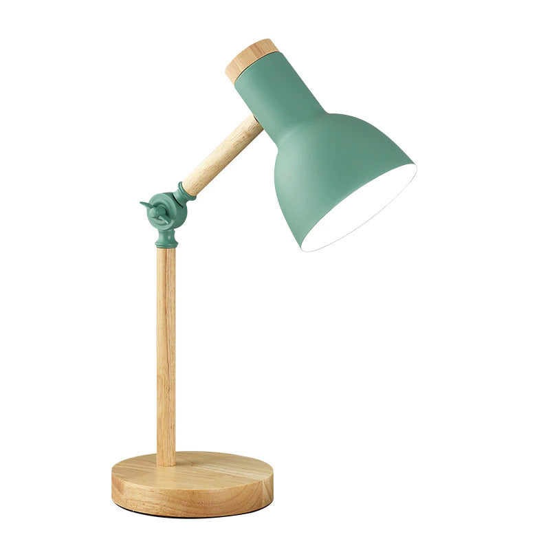 Nordivio Skandinavische Tischlampe | Verstellbar & Faltbar | Holz & Metall | Höhe 45 cm