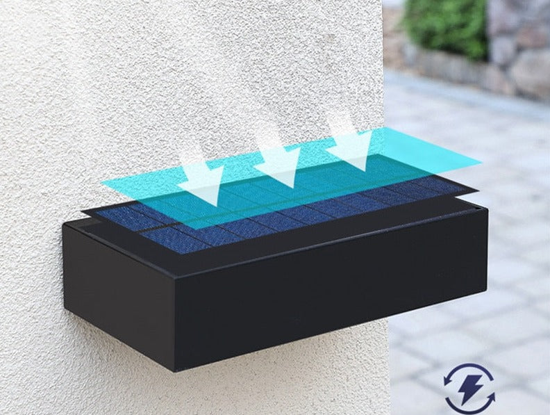 Lumava Solar Up-Down Außenwandleuchte | Modernes Design | Automatischer Sensor | Warm- & Kaltweiß